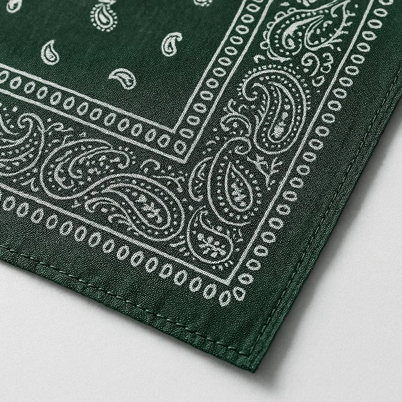SUNRIBE 3 Pack Paisley Bandanas – 100% Cotton Square 21x21 Head Wrap, Headband, Face Cover, Neck Scarf for Men & Women - Image 5
